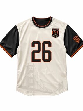 MLB San Francisco Giants Cream & Black #26 Short-Sleeve Soccer Jersey Giveaway